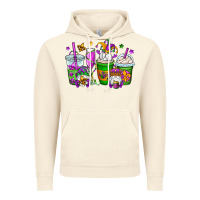 Vintage Artic mardi gras gnomes coffee cups Vintage Hoodie - OliviaCreatesArt