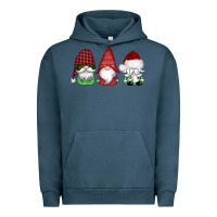 Pigment Midnight Navy christmas gnomes Urban Hoodie - AdoDesignShop