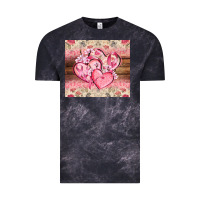 Cloud Black cancer hearts Vintage Tee - CowGirlArtShop