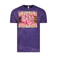 Cloud Purple cancer hearts Vintage Tee - CowGirlArtShop