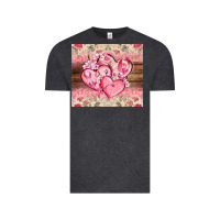 Vintage Black cancer hearts Vintage Tee - CowGirlArtShop