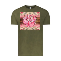 Vintage Olive cancer hearts Vintage Tee - CowGirlArtShop
