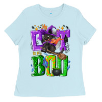 Baby Blue My cat is my boo Halloween Ladies Tee - NancyCooperArtShop