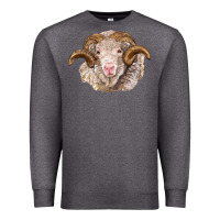 Charcoal Heather merino wool ram Premium Sweatshirt - BarkalooDesign