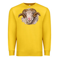 Lemon merino wool ram Premium Sweatshirt - BarkalooDesign