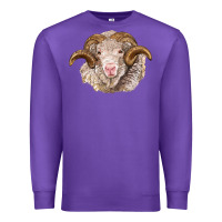 Purple merino wool ram Premium Sweatshirt - BarkalooDesign