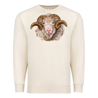 Sandshell merino wool ram Premium Sweatshirt - BarkalooDesign