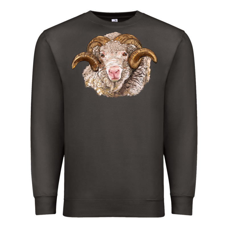 Merino Wool Ram Premium Sweatshirt by BarkalooDesign | Teevron