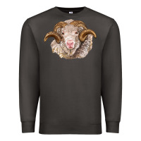 Smoke merino wool ram Premium Sweatshirt - BarkalooDesign