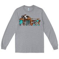 Heather Grey western cowboy hat punchy Long Sleeve Tee - OliviaCreatesArt