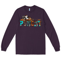 Plum western cowboy hat punchy Long Sleeve Tee - OliviaCreatesArt