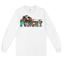 White western cowboy hat punchy Long Sleeve Tee - OliviaCreatesArt