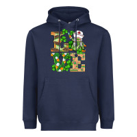 Navy st.patricks nurse love gnomies Heavyweight Hoodie - BarkalooDesign