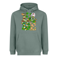 Sage st.patricks nurse love gnomies Heavyweight Hoodie - BarkalooDesign