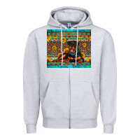 Heather Grey Rottweiler with western background Zipper Hoodie - Artiststas