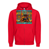 Red Rottweiler with western background Zipper Hoodie - Artiststas