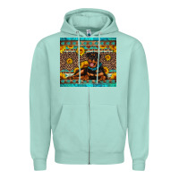 Seafoam Rottweiler with western background Zipper Hoodie - Artiststas