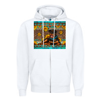 White Rottweiler with western background Zipper Hoodie - Artiststas