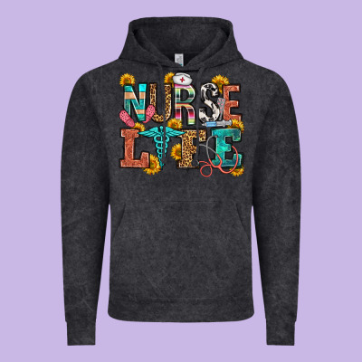 Nurse Life Vintage Hoodie Designed By Oliviacreatesart