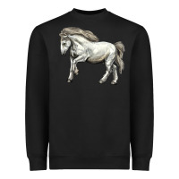 Black percheron horse Heavyweight Sweatshirt - LillyAllenDesigns