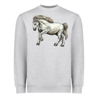 Heather Grey percheron horse Heavyweight Sweatshirt - LillyAllenDesigns