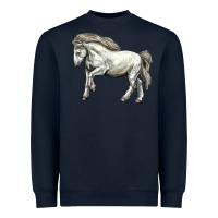 Navy percheron horse Heavyweight Sweatshirt - LillyAllenDesigns