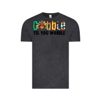 Vintage Black gobble til you wobble thanksgiving turkey Vintage Tee - Jasminsmagicworld