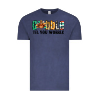 Vintage Denim gobble til you wobble thanksgiving turkey Vintage Tee - Jasminsmagicworld