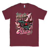 Burgundy Boots never broke my heart Classic Tee - HowdyJamesFarm