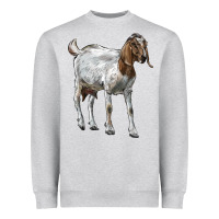 Heather Grey Boer Goat Heavyweight Sweatshirt - LillyAllenDesigns