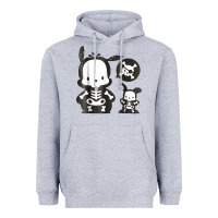 Heather Grey pochacco skeleton halloween shirt Heavyweight Hoodie - longCreatives