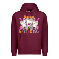 Burgundy Happy Easter Premium Hoodie - CowhideDigitalArt
