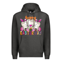 Charcoal Heather Happy Easter Premium Hoodie - CowhideDigitalArt