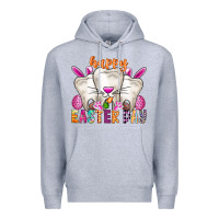 Heather Grey Happy Easter Premium Hoodie - CowhideDigitalArt