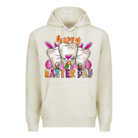 Oatmeal Heather Happy Easter Premium Hoodie - CowhideDigitalArt