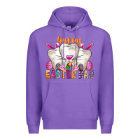 Purple Happy Easter Premium Hoodie - CowhideDigitalArt