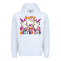 White Happy Easter Premium Hoodie - CowhideDigitalArt