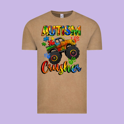 Autism Crusher Vintage Tee Designed By Cowgirlartshop