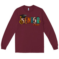 Burgundy Mom of a Senior 2021 Long Sleeve Tee - Jasminsmagicworld