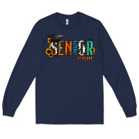 Navy Mom of a Senior 2021 Long Sleeve Tee - Jasminsmagicworld