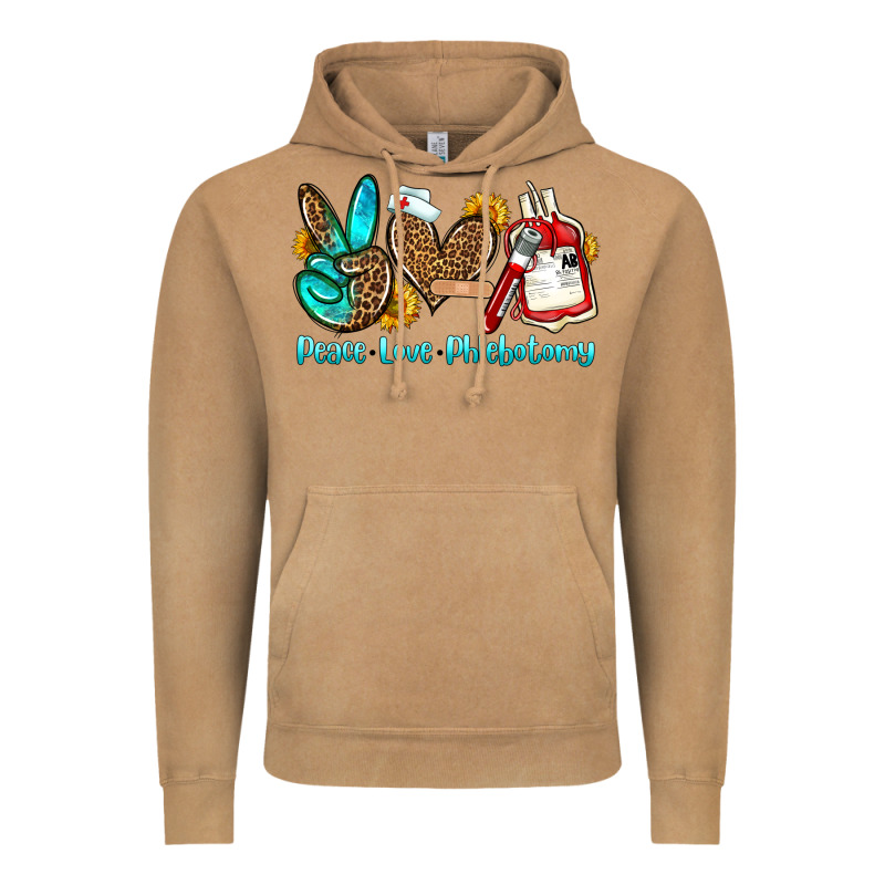 Peace Love Phlebotomy Vintage Hoodie by OliviaCreatesArt | Teevron
