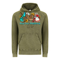 Vintage Olive peace love phlebotomy Vintage Hoodie - OliviaCreatesArt