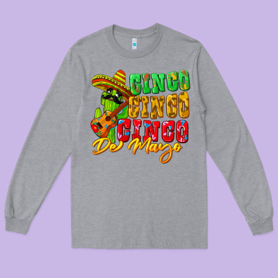 Cinco Cinco De Mayo Long Sleeve Tee Designed By Fadigitalartstudio