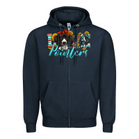 Navy love german shorthaired pointers Zipper Hoodie - Artiststas