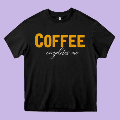 Coffee Completes Me Heavy Core Tee Designed By Bettercallsaul