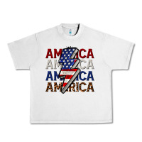 Lunar Rock America with lightning bold Urban Heavy Tee - CowGirlArtShop