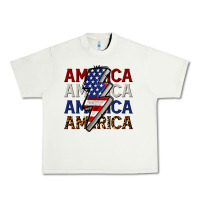 Pistachio America with lightning bold Urban Heavy Tee - CowGirlArtShop