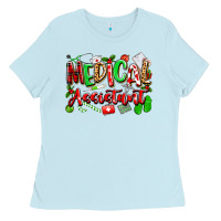 Baby Blue christmas medical assistant Ladies Tee - texasbilliewilder