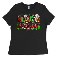 Black christmas medical assistant Ladies Tee - texasbilliewilder