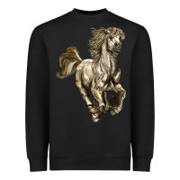 Black percheron horse Heavyweight Sweatshirt - LillyAllenDesigns